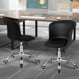 Costway Black Office Chair Set of 2 - Size: 59 x 58 x 40cm - Wilko - thumbnail 1