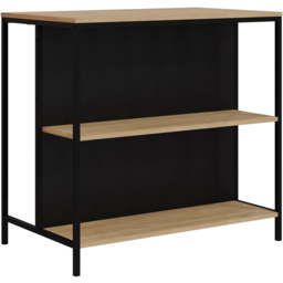 Decortie Detroit 2 Shelf Bar Table Oak and Silky Black - Size: 95 x 100 x 60cm - Multi - Wilko - thumbnail 3