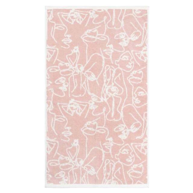 furn. Everybody Turkish Cotton Jacquard Blush Hand Towel - Size: 50 x 85cm - Pink - Wilko - image 1