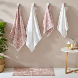 furn. Everybody Turkish Cotton Jacquard Blush Hand Towel - Size: 50 x 85cm - Pink - Wilko - thumbnail 6