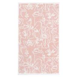 furn. Everybody Turkish Cotton Jacquard Blush Hand Towel - Size: 50 x 85cm - Pink - Wilko