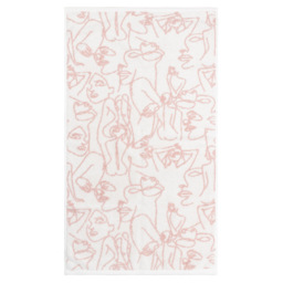 furn. Everybody Turkish Cotton Jacquard Blush Hand Towel - Size: 50 x 85cm - Pink - Wilko - thumbnail 4