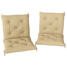 Outsunny Khaki Garden Chair Cushions 49 x 50cm 2 Pack - Size: 8 x 50 x 98cm - Cream - Wilko - thumbnail 1