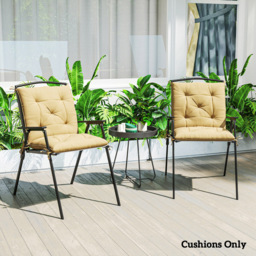 Outsunny Khaki Garden Chair Cushions 49 x 50cm 2 Pack - Size: 8 x 50 x 98cm - Cream - Wilko - thumbnail 5