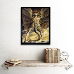 Wee Blue Coo William Blake Red Dragon Woman Clothed Sun 1805 Old Framed Wall Art Print 30 x 41cm - Size: 43.3 x 33.3 x 1.5cm - Brown - Wilko - thumbnail 3