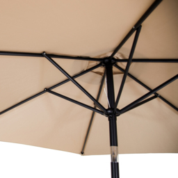 Charles Bentley Beige Metal Crank and Tilt Parasol 2.7m - Brown - Wilko - thumbnail 5