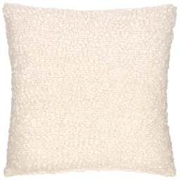 Yard Ulsmere Ecru Boucle Cushion - Size: 45 x 45 cm - Cream - Yard Living - Wilko