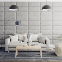 Aspire EasyMount Light Silver Plush Velvet Upholstered Wall Mounted Headboard Panels 8 Pack - Aspire Beds - Wilko - thumbnail 4