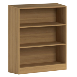 VIDA DESIGNS Cambridge 3 Shelf Oak Low Bookcase - Brown - Wilko - thumbnail 3