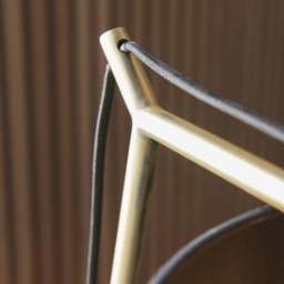 Merano Ravenna Black Cotton Fabric Shade Matt Brass Plate Table Lamp - Size: 23 x 43 x 52cm - Brown - Wilko - thumbnail 6
