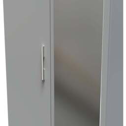 Crowndale Camden 2 Door Dusk Grey Mirrored Wardrobe Ready Assembled - Wilko - thumbnail 6