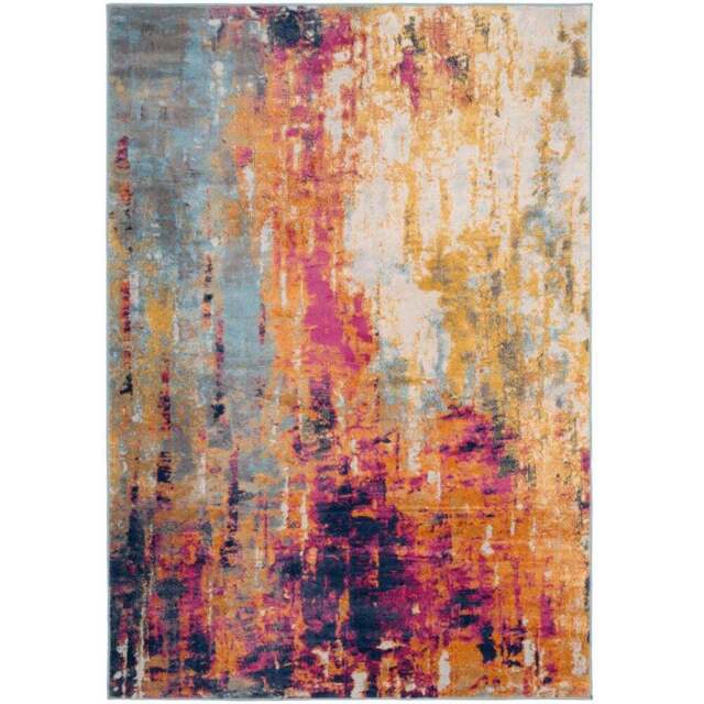 Kukoon Multicolour Bold Distressed Abstract Rug 290 x 200cm - Wilko - image 1
