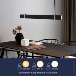 Nordlux Lilt Black Pendant Lamp - Size: 10.2 x 4.3 x 10.2cm - Wilko - thumbnail 6