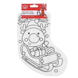 Crafty Club Colour Your Own Stocking - Size: 14 x 24 x 7cm - Wilko - thumbnail 5