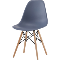 Comfy Living 4 Seater Metal Detailing Dining Set Oak and Grey - Wilko - thumbnail 4