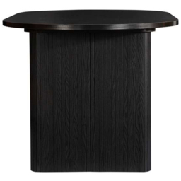 Birlea Axel 4 Seater Oval Fluted Dining Set Black - Size: 75 x 160 x 90cm - SleepSoul - Wilko - thumbnail 6