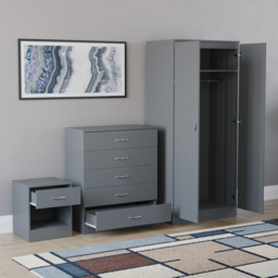 Vida Designs Riano Grey 3 Piece Bedroom Furniture Set - Wilko - thumbnail 5