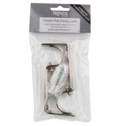 Trends Suitable for 25-28mm Poles Metal Curtain Fixing - Size: 25 - 28mm - Wilko - thumbnail 1