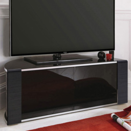 MDA Designs Sirius 850 2 Door Black TV Cabinet - Size: 44 x 85 x 51cm - Wilko - thumbnail 1