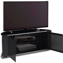 MDA Designs Sirius 850 2 Door Black TV Cabinet - Size: 44 x 85 x 51cm - Wilko - thumbnail 6
