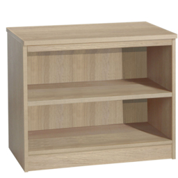 R White Cabinets 2 Shelf Brown Desk Height Wide Bookcase - Size: 72.8 x 85 x 54cm - Wilko - thumbnail 3