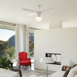 ValueLights Nimrod White Reversible Ceiling Fan with Light 42 inch - Size: 43 x 102 x 102cm - Wilko - thumbnail 3