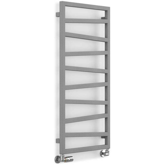 Terma Zig Zag Salt n Pepper Heated Towel Rail 1070 x 500mm - Size: 107 x 50 x 7.2cm - Grey - Wilko - image 1