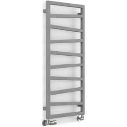 Terma Zig Zag Salt n Pepper Heated Towel Rail 1070 x 500mm - Size: 107 x 50 x 7.2cm - Grey - Wilko