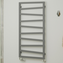 Terma Zig Zag Salt n Pepper Heated Towel Rail 1070 x 500mm - Size: 107 x 50 x 7.2cm - Grey - Wilko - thumbnail 3