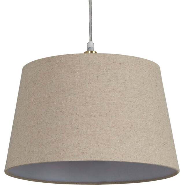Lighting Collection Underwood Cream Linen Tapered Drum Lamp Shade 30cm - Size: 21 x 33 x 33cm - Natural - Wilko - image 1
