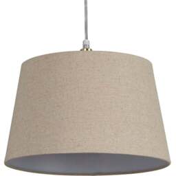 Lighting Collection Underwood Cream Linen Tapered Drum Lamp Shade 30cm - Size: 21 x 33 x 33cm - Natural - Wilko - thumbnail 1