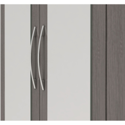 Seconique Nevada 3 Door 2 Drawer Black Wood Grain Mirrored Wardrobe - Size: 3 Door, 2 Drawer - Wilko - thumbnail 6