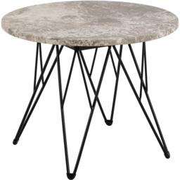 Florence Prunus Grey Marble Round Side Table - Size: 41.4 x 55 x 55cm - Furniture To Go - Wilko - thumbnail 3