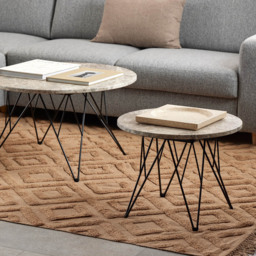 Florence Prunus Grey Marble Round Side Table - Size: 41.4 x 55 x 55cm - Furniture To Go - Wilko - thumbnail 7