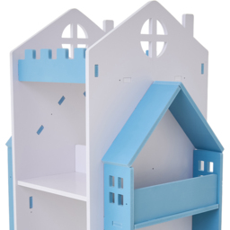 Living and Home 4 Tier Blue Rotating Kids Castle Bookshelf - Size: 4 Shelf - Wilko - thumbnail 6