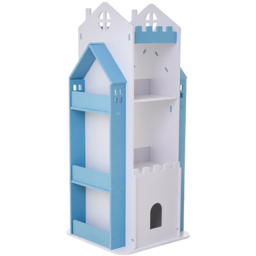Living and Home 4 Tier Blue Rotating Kids Castle Bookshelf - Size: 4 Shelf - Wilko - thumbnail 3