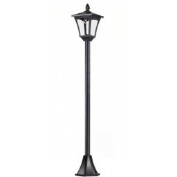 Outsunny Black LED Solar Lantern Lamp Post - Size: 18 x 18 x 160cm - Wilko - thumbnail 1