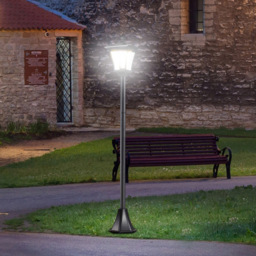Outsunny Black LED Solar Lantern Lamp Post - Size: 18 x 18 x 160cm - Wilko - thumbnail 3