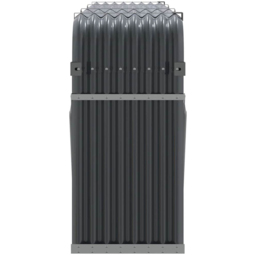 vidaXL Anthracite Galvanised Steel Firewood Log Holder 100 x 234 x 45cm - Grey - Wilko - thumbnail 5