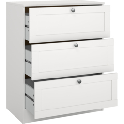Florence 3 Drawer White Chest of Drawers - Furniture To Go - Wilko - thumbnail 5
