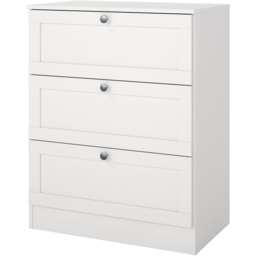 Florence 3 Drawer White Chest of Drawers - Furniture To Go - Wilko - thumbnail 3