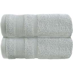 Allure Bath Fashions Luxury Zero Twist Egyptian Cotton Dove Grey Hand Towel 2 Pack - Size: 50 x 85cm - Wilko