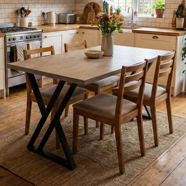 Shefa New York 6 Seater Dining Table White Craft Oak - Wilko - image 1