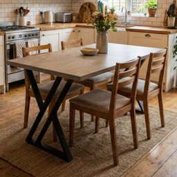Shefa New York 6 Seater Dining Table White Craft Oak - Wilko - thumbnail 1