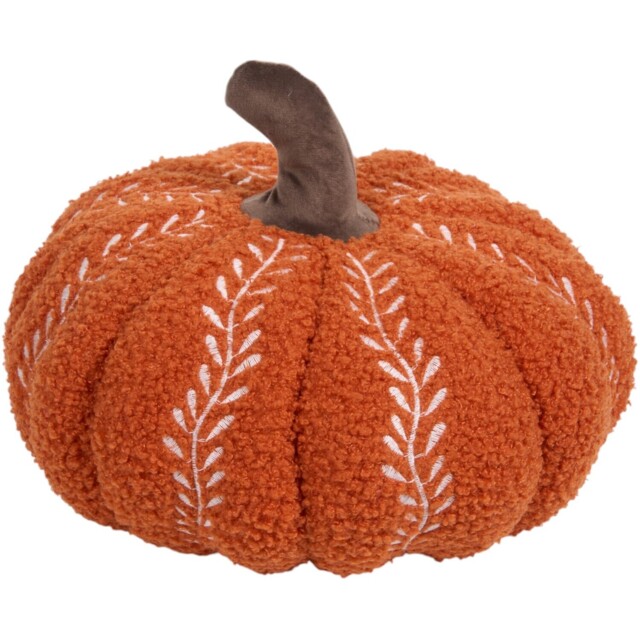 Pumpkin Embroidered Cushion Orange - Size: 30 x 30 x 30 cm - The Fall Collection - Wilko - image 1
