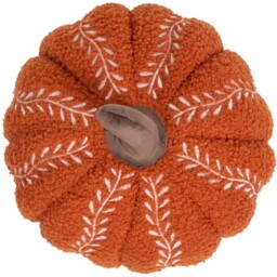 Pumpkin Embroidered Cushion Orange - Size: 30 x 30 x 30 cm - The Fall Collection - Wilko - thumbnail 3