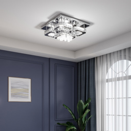 Living and Home Modern Crystal LED Ceiling Light - White - Wilko - thumbnail 3