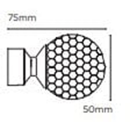 New Edge Blinds 310cm Fixed Length Black Eyelet Metal Curtain Pole Set with Bella Finial - Wilko - thumbnail 5