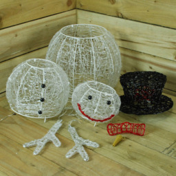 Samuel Alexander 88 Multicolour LED Acrylic Snowman Christmas Decoration 76cm - Size: 76 x 76 x 45cm - White - Wilko - thumbnail 7