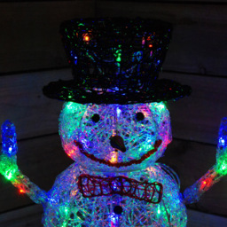 Samuel Alexander 88 Multicolour LED Acrylic Snowman Christmas Decoration 76cm - Size: 76 x 76 x 45cm - White - Wilko - thumbnail 4